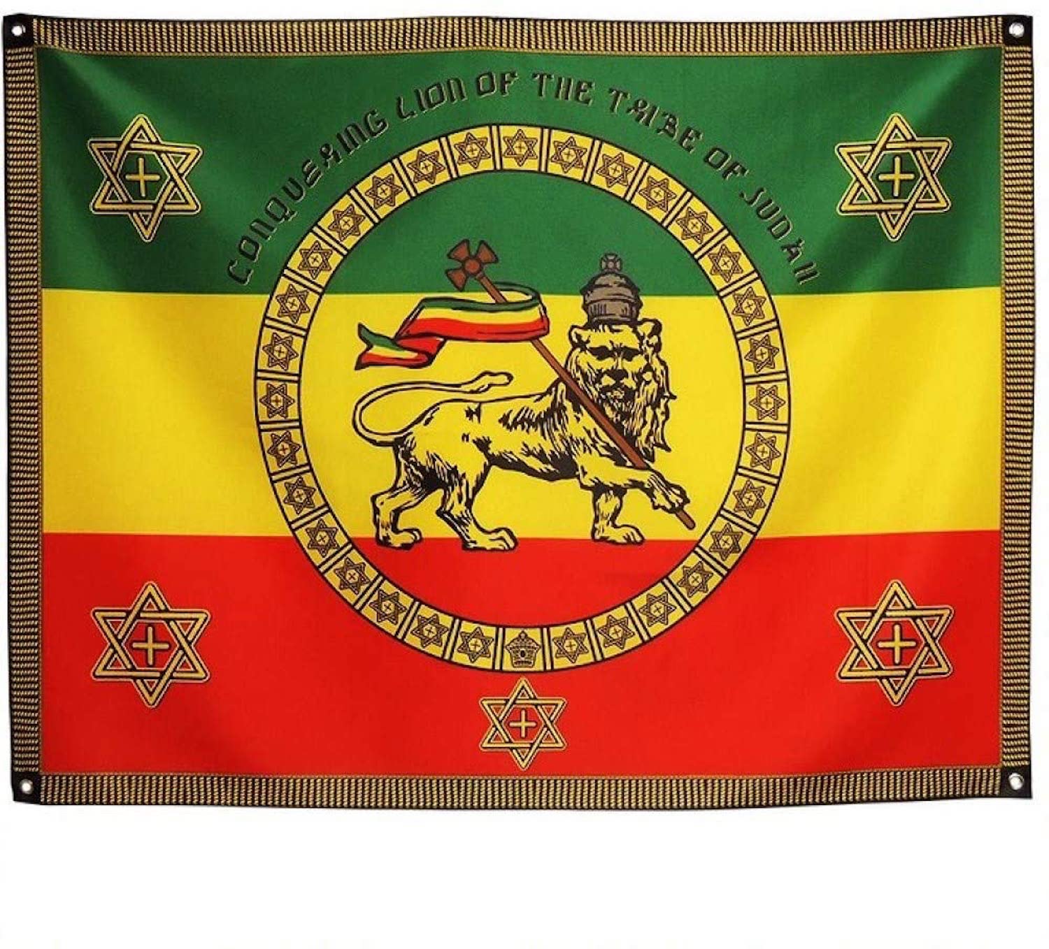 【drs】 Rasta Reggae Lion Ethiopia Imperial Standard Lion Of Judah Flag【new】j0343 Ebay